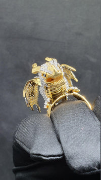 Animal Dragon Shaped in 925 Silver with Moissanite Stone Trendy Customized Ring - JBR Jeweler