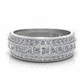 Antique Milgrain Vintage Style Women's Band In Sterling Silver - JBR Jeweler