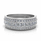 Antique Milgrain Vintage Style Women's Band In Sterling Silver - JBR Jeweler
