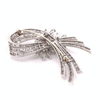 Antique Vintage Moissanite Diamond Women's Wedding Spray Pin Art Deco Brooch - JBR Jeweler