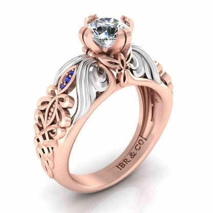 Art Nouveau Style Two Tone Sterling Silver Ring - JBR Jeweler