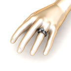Art Nouveau Style Two Tone Sterling Silver Ring - JBR Jeweler