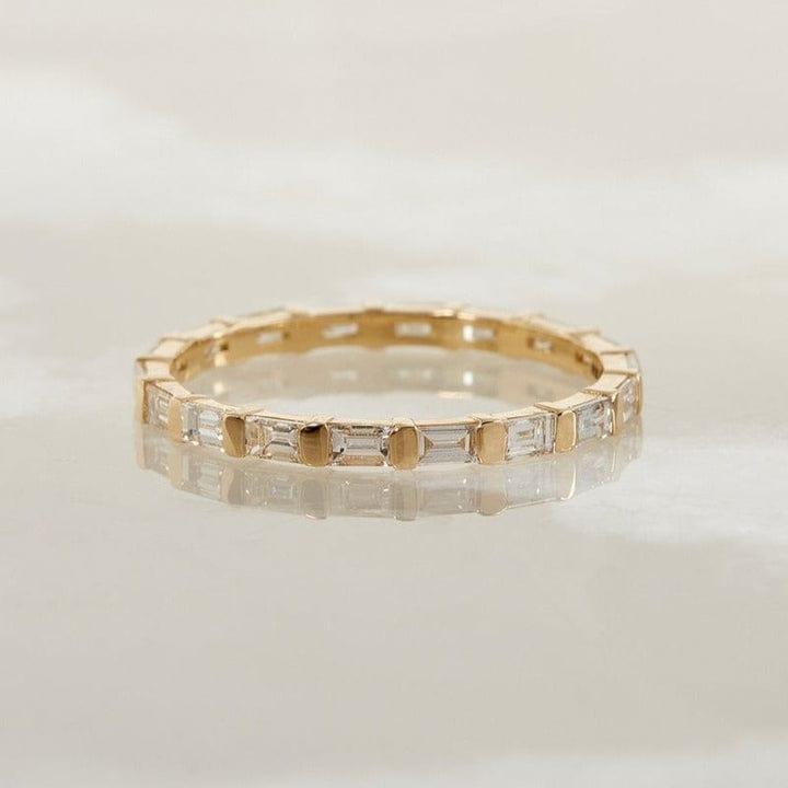 Baguette Cut Lab Grown Petite Full Eternity Wedding Band - JBR Jeweler