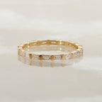 Baguette Cut Lab Grown Petite Full Eternity Wedding Band - JBR Jeweler