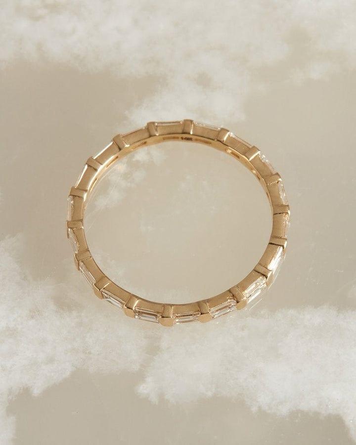 Baguette Cut Lab Grown Petite Full Eternity Wedding Band - JBR Jeweler