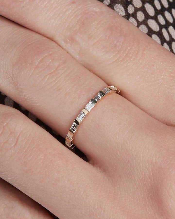 Baguette Cut Lab Grown Petite Full Eternity Wedding Band - JBR Jeweler