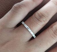 Baguette Cut Lab Grown Promise Wedding Band - JBR Jeweler