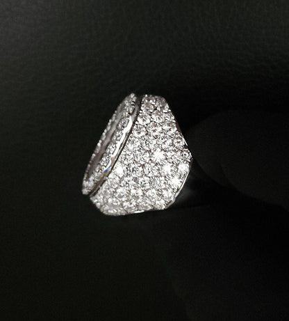 Beautiful Oval Shape Men's Hip hop 925 Silver Moissanite Diamond Baguette Ring - JBR Jeweler