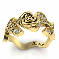 Belle Style Two Tone Rose Ring In Sterling Silver - JBR Jeweler