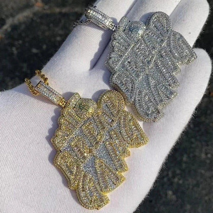 BREAD GANG Money Bag Moissanite Baguette & Round Diamond Iced Out Pendant - JBR Jeweler