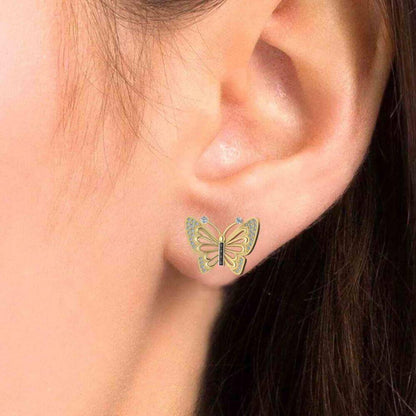 Butterfly Style Stud Earrings In Sterling Silver - JBR Jeweler