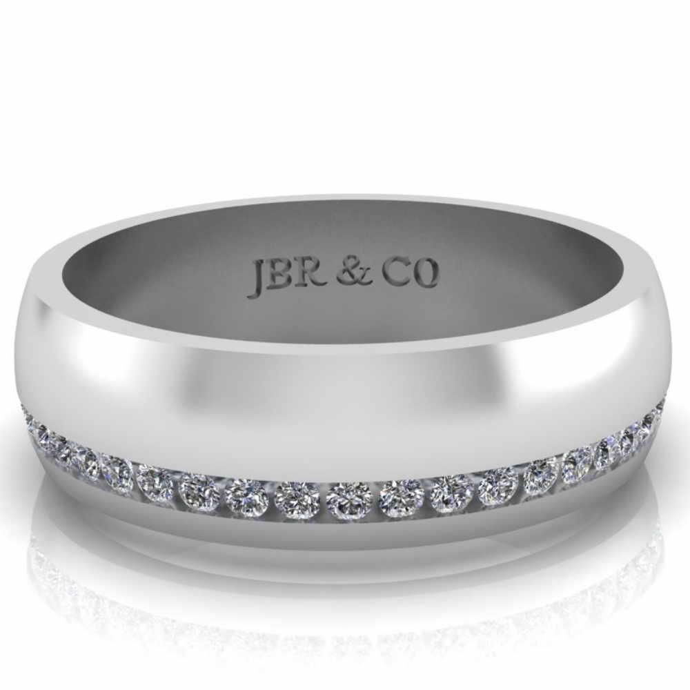 Channel Design Sterling Silver Men's Band - JBR Jeweler