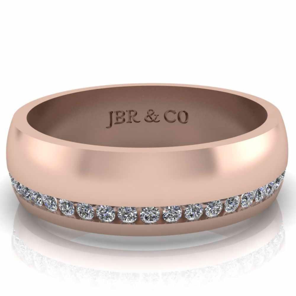 Channel Design Sterling Silver Men's Band - JBR Jeweler