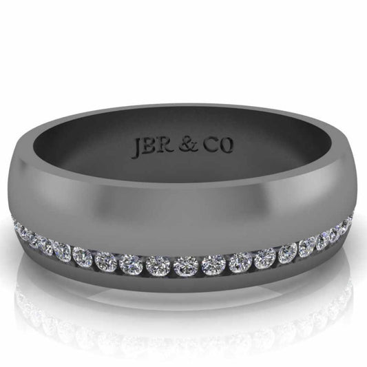 Channel Design Sterling Silver Men's Band - JBR Jeweler