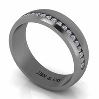 Channel Design Sterling Silver Men's Band - JBR Jeweler