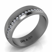 Channel Design Sterling Silver Men's Band - JBR Jeweler