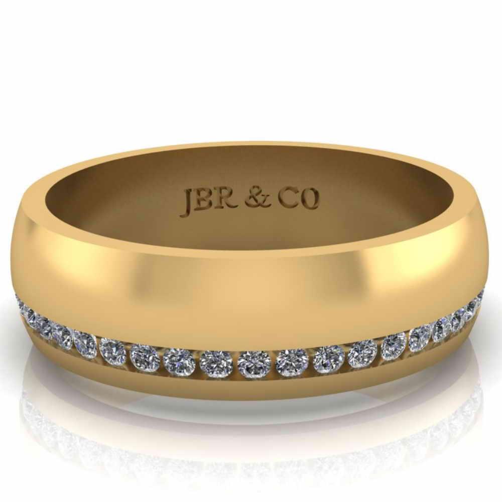 Channel Design Sterling Silver Men's Band - JBR Jeweler