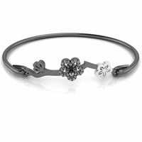 Cherry Blossom Bridesmaid Sterling Silver Bangle Bracelates - JBR Jeweler