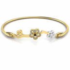 Cherry Blossom Bridesmaid Sterling Silver Bangle Bracelates - JBR Jeweler