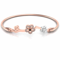 Cherry Blossom Bridesmaid Sterling Silver Bangle Bracelates - JBR Jeweler