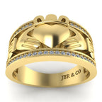 Claddagh Style Sterling Silver Women's Band - JBR Jeweler