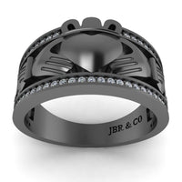 Claddagh Style Sterling Silver Women's Band - JBR Jeweler