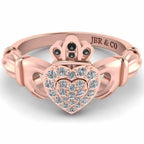 Cluster Sterling Silver Claddagh Ring - JBR Jeweler