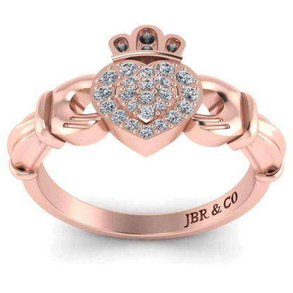 Cluster Sterling Silver Claddagh Ring - JBR Jeweler