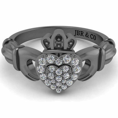 Cluster Sterling Silver Claddagh Ring - JBR Jeweler