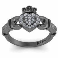 Cluster Sterling Silver Claddagh Ring - JBR Jeweler