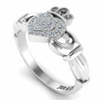 Cluster Sterling Silver Claddagh Ring - JBR Jeweler