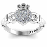 Cluster Sterling Silver Claddagh Ring - JBR Jeweler