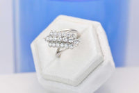 Cocktail Bridal Statement Moissanite Cluster Primise Ring Anniversary Gift - JBR Jeweler