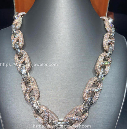 Crazy Design Bussdown 20mm VVS Baguette Moissanite Cuban Link Chain - JBR Jeweler