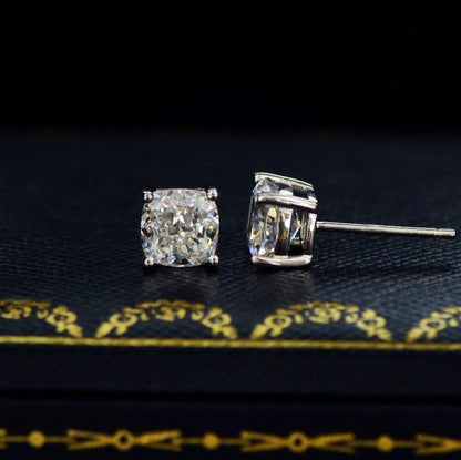 Cushion Cut Lab Grown Diamond Screw Back Earring - JBR Jeweler