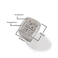 Customize Iced Out Mini Letter Hip Hop Moissanite Inlaid Personality Square Ring - JBR Jeweler