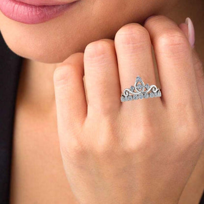 Dainty Princess Crown S925 Tiara Ring - JBR Jeweler