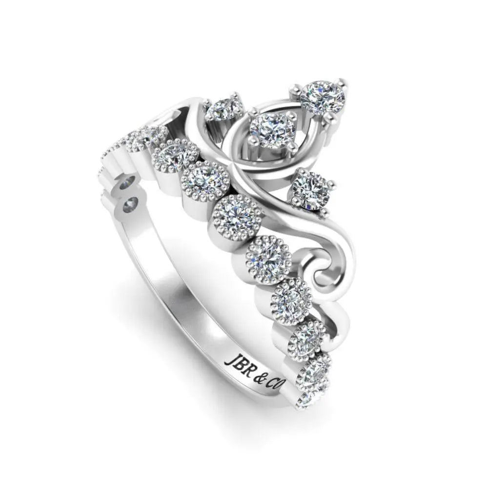 Dainty Princess Crown S925 Tiara Ring - JBR Jeweler