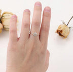 Dainty Starburst Starry Yellow Gold Stylish Star Diamond Moissanite Engagement Ring - JBR Jeweler