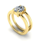 Delicate Pear Cut Solitaire Sterling Silver Ring - JBR Jeweler