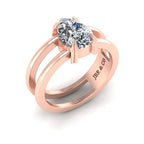Delicate Pear Cut Solitaire Sterling Silver Ring - JBR Jeweler