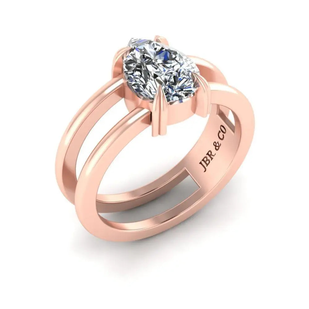 Delicate Pear Cut Solitaire Sterling Silver Ring - JBR Jeweler