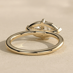 Modern marquise moissanite promise ring for her