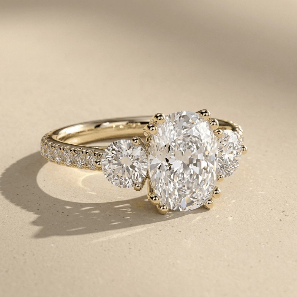 Cushion cut moissanite engagement ring for bride