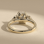 Cushion moissanite bridal ring for anniversary gift