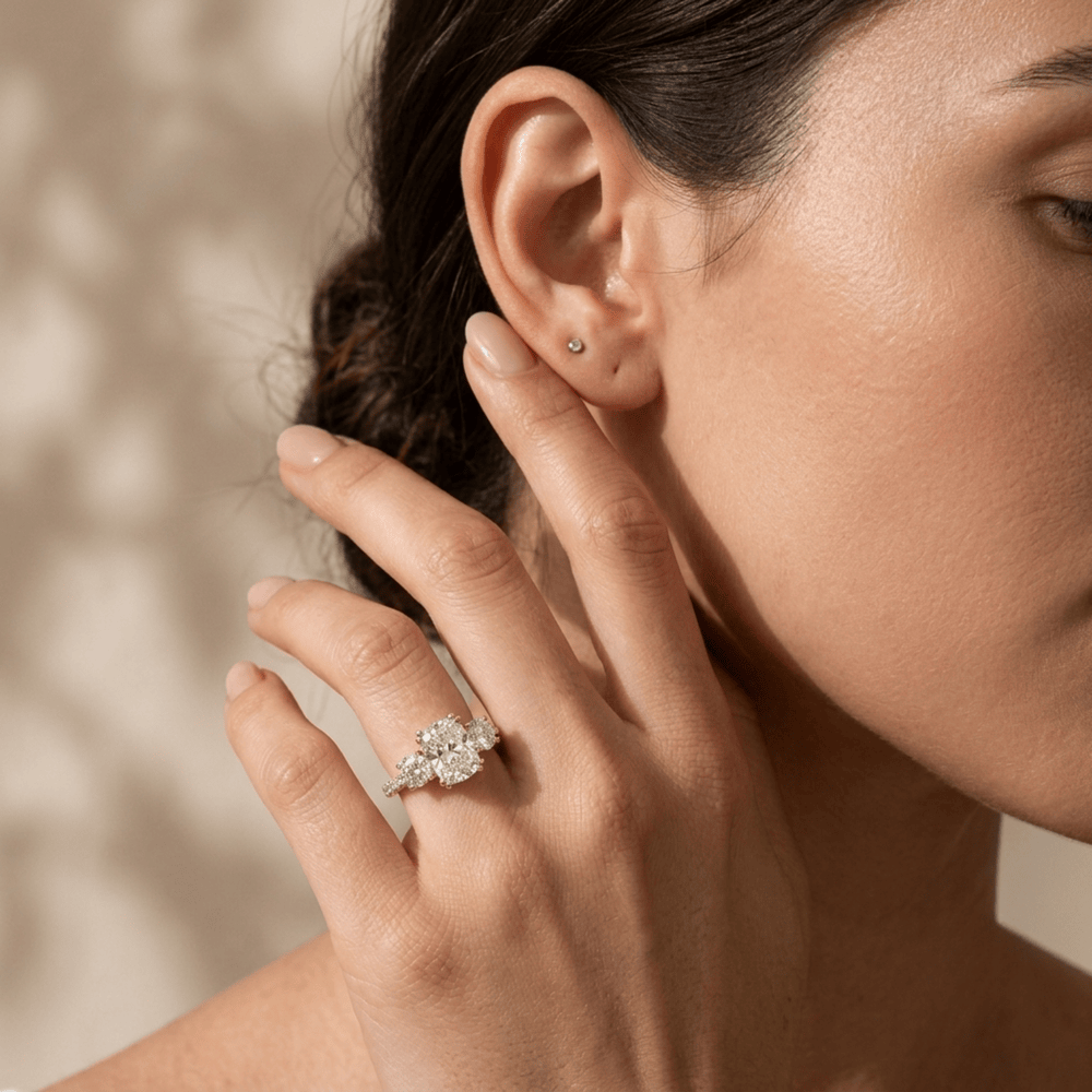 Timeless cushion cut moissanite ring for wedding