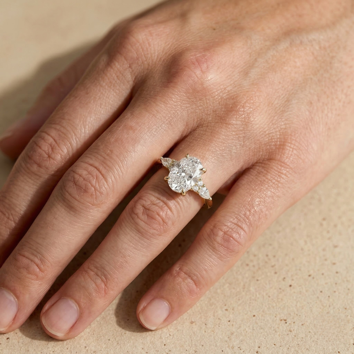 Moissanite engagement ring gift for her
