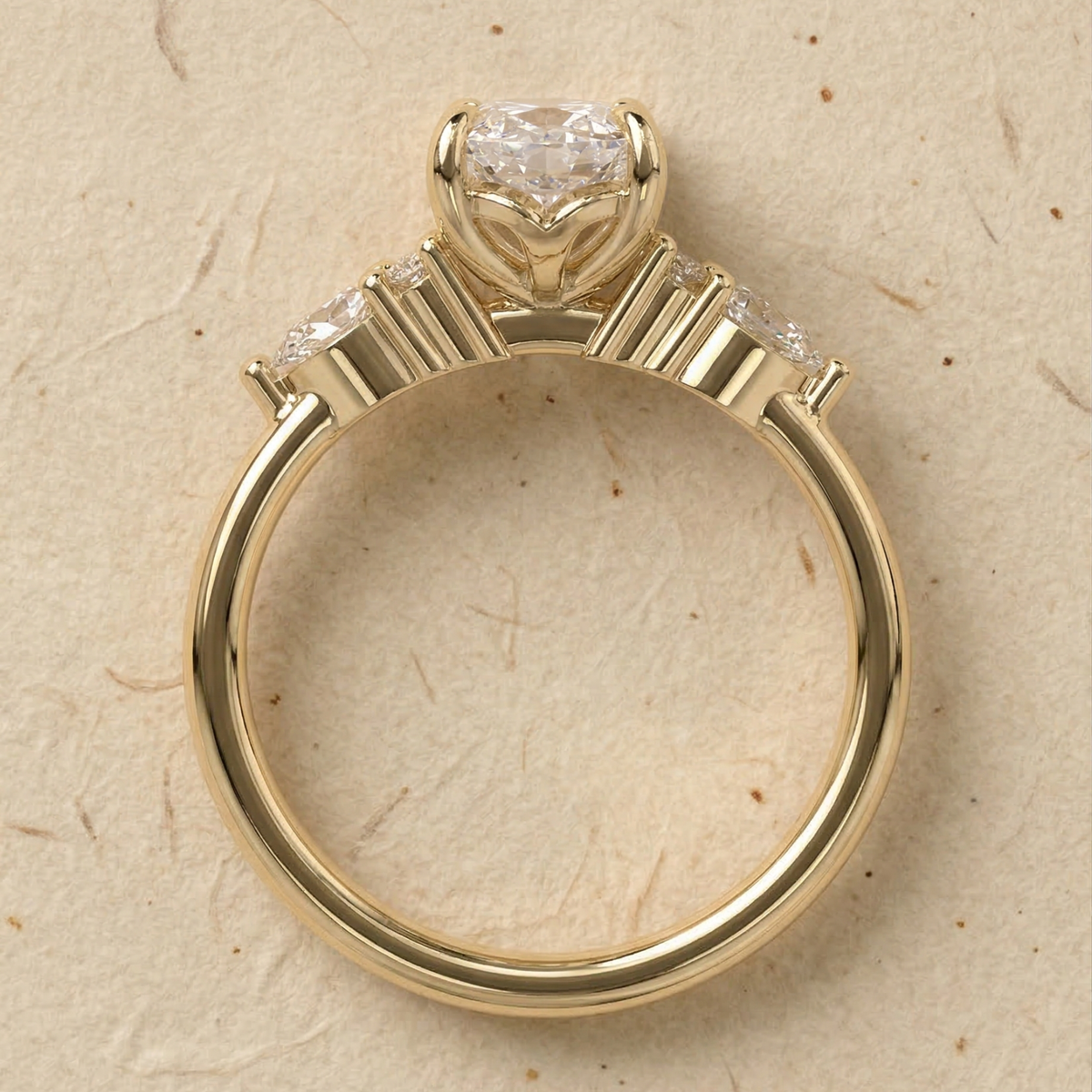 Elongated cushion cut moissanite proposal ring