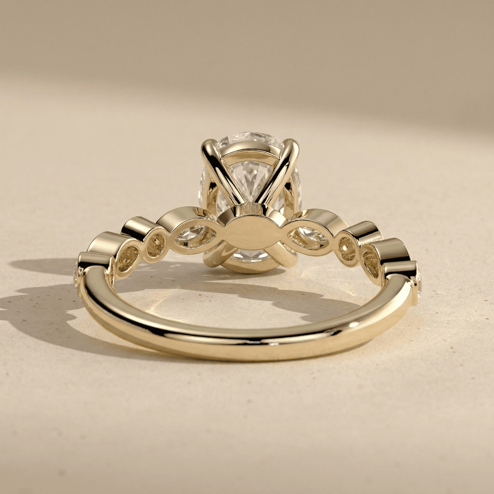 Classic moissanite solitaire ring for her
