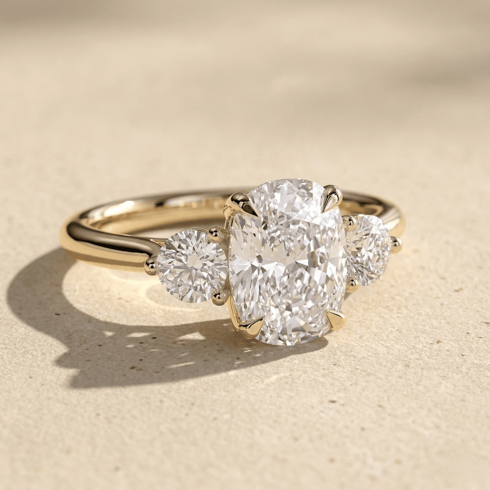 Romantic moissanite promise ring design